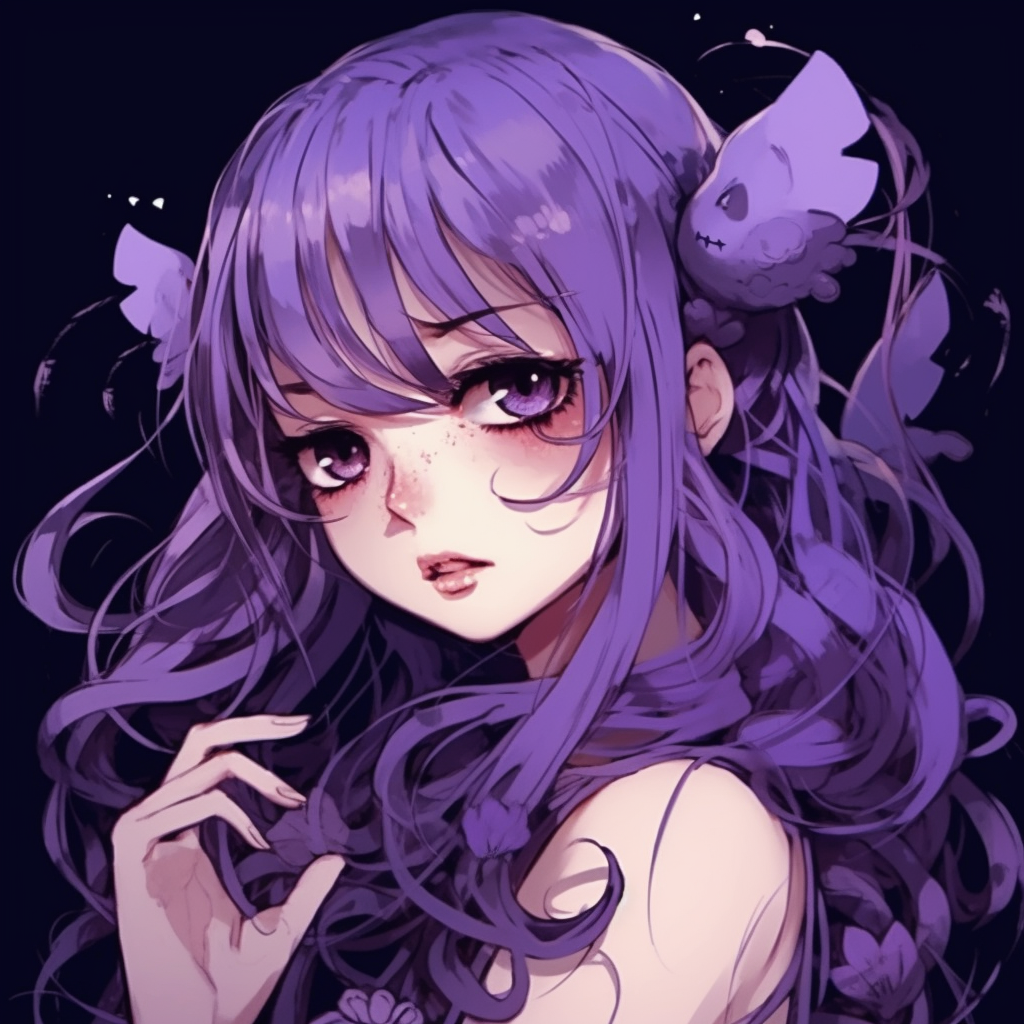 Purple Haired Anime Girl - Expert Purple Anime Pfp (@pfp)