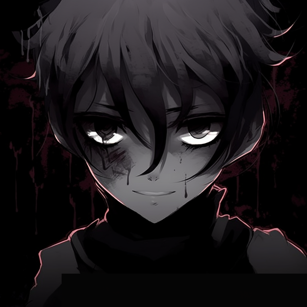 Download Crazy Anime Boy One Eye Red Mobile Wallpaper | Wallpapers.com
