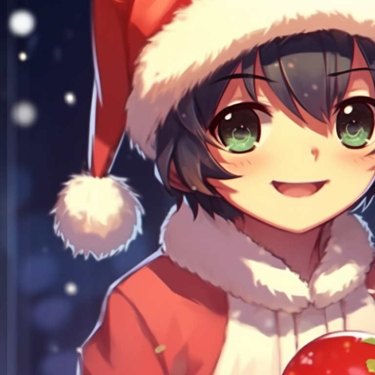 cute matching pfp anime boy x girl christmas｜TikTok Search