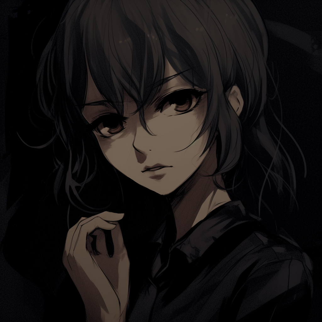 Noir Anime Illustration Anime - Anime Pfp Dark Aesthetic