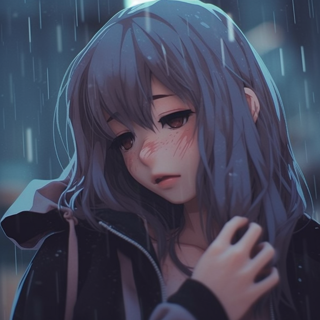 Somber Expression Anime Girl - Depressed Anime Girl Pfp (@pfp)