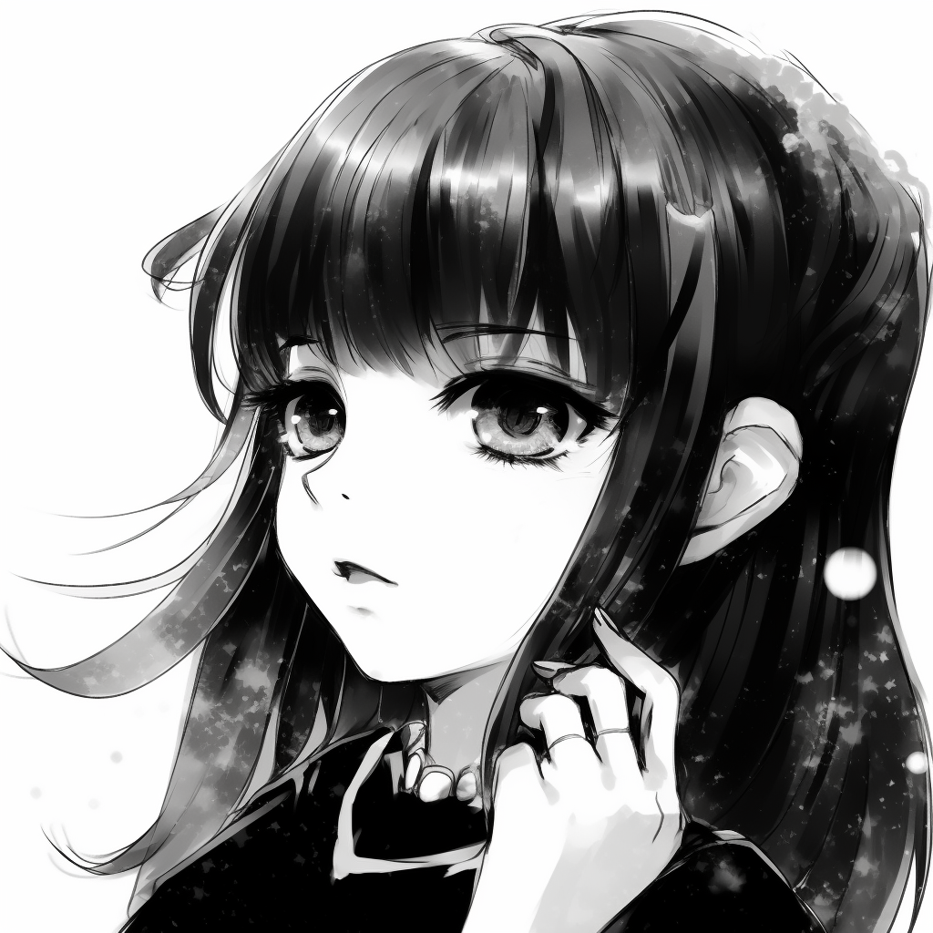 Anime Beauty In Black And - Anime Profile Picture Black And White (@pfp)