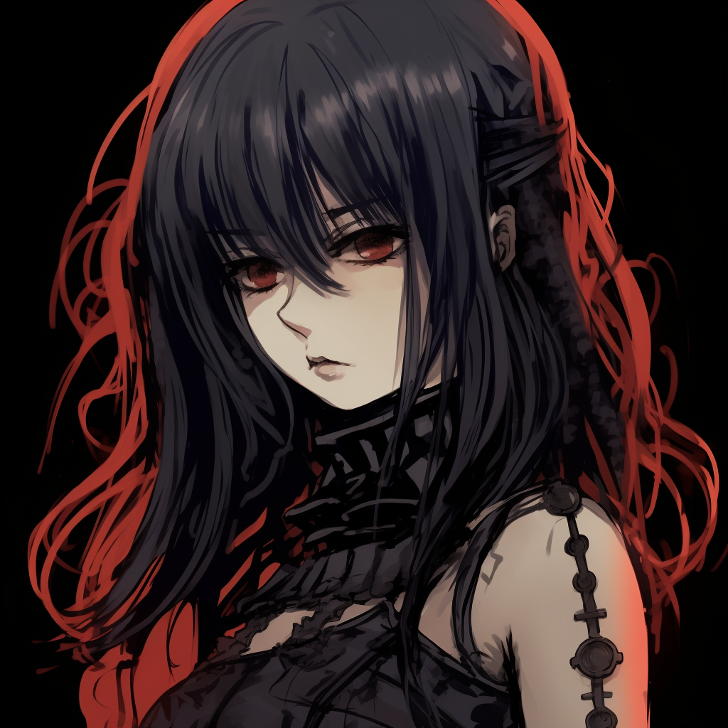 Anime goth pfp