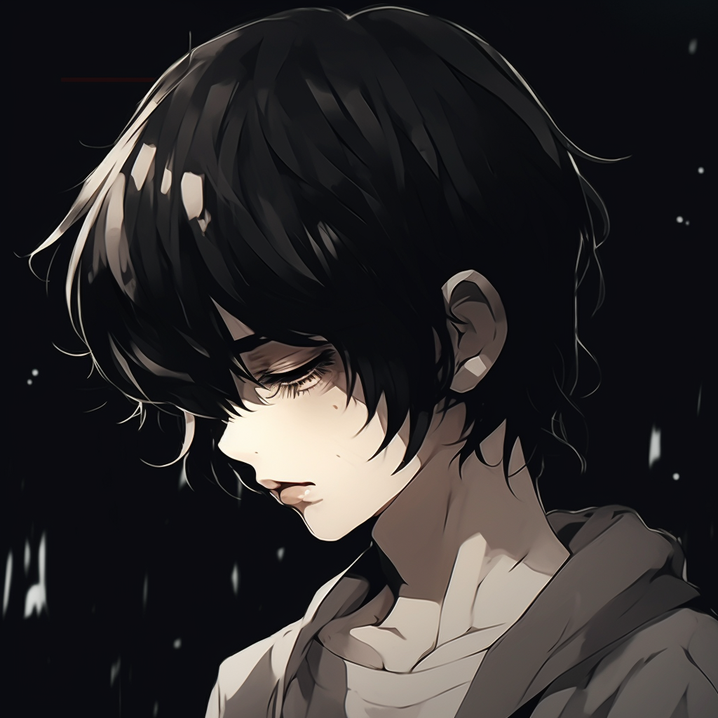 Sad aesthetic anime boy pfp