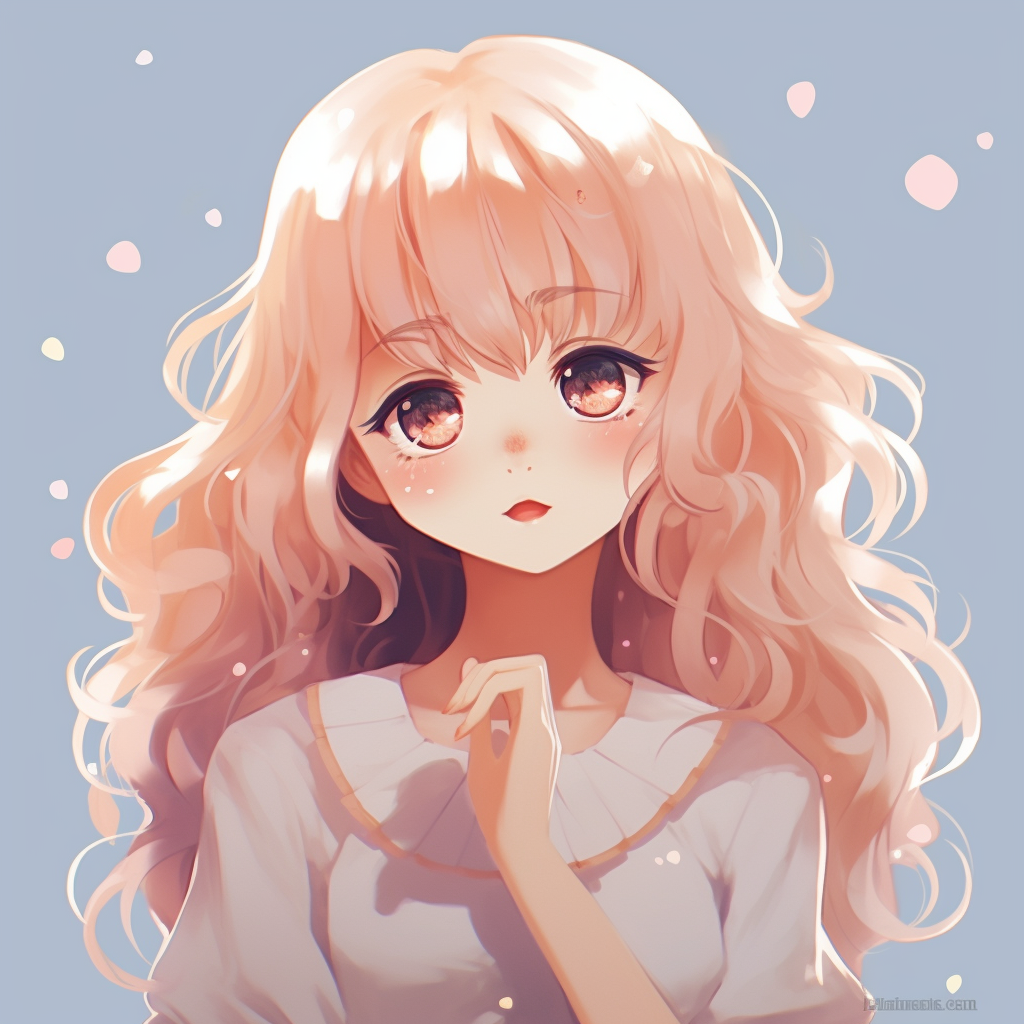 Girl illustration Aesthetic profile picture cartoon soft, Girl