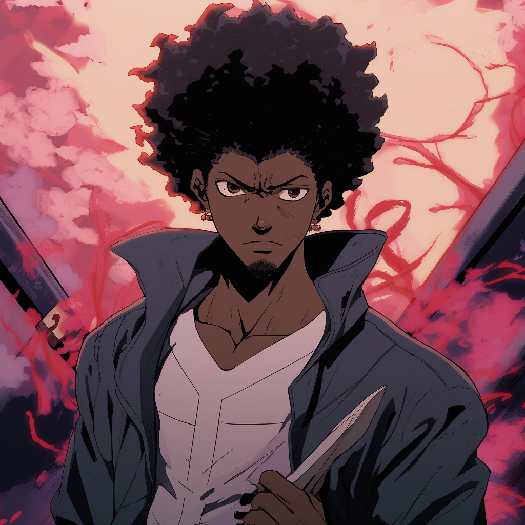 Close Up Of Afro Samurai - Amazing Black Anime Characters Pfp (@pfp)