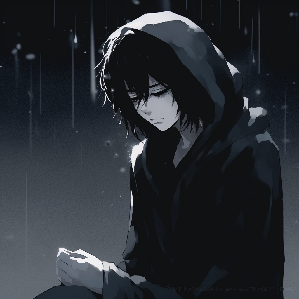 Download Anime Depression Lady Teary Eyes Wallpaper | Wallpapers.com