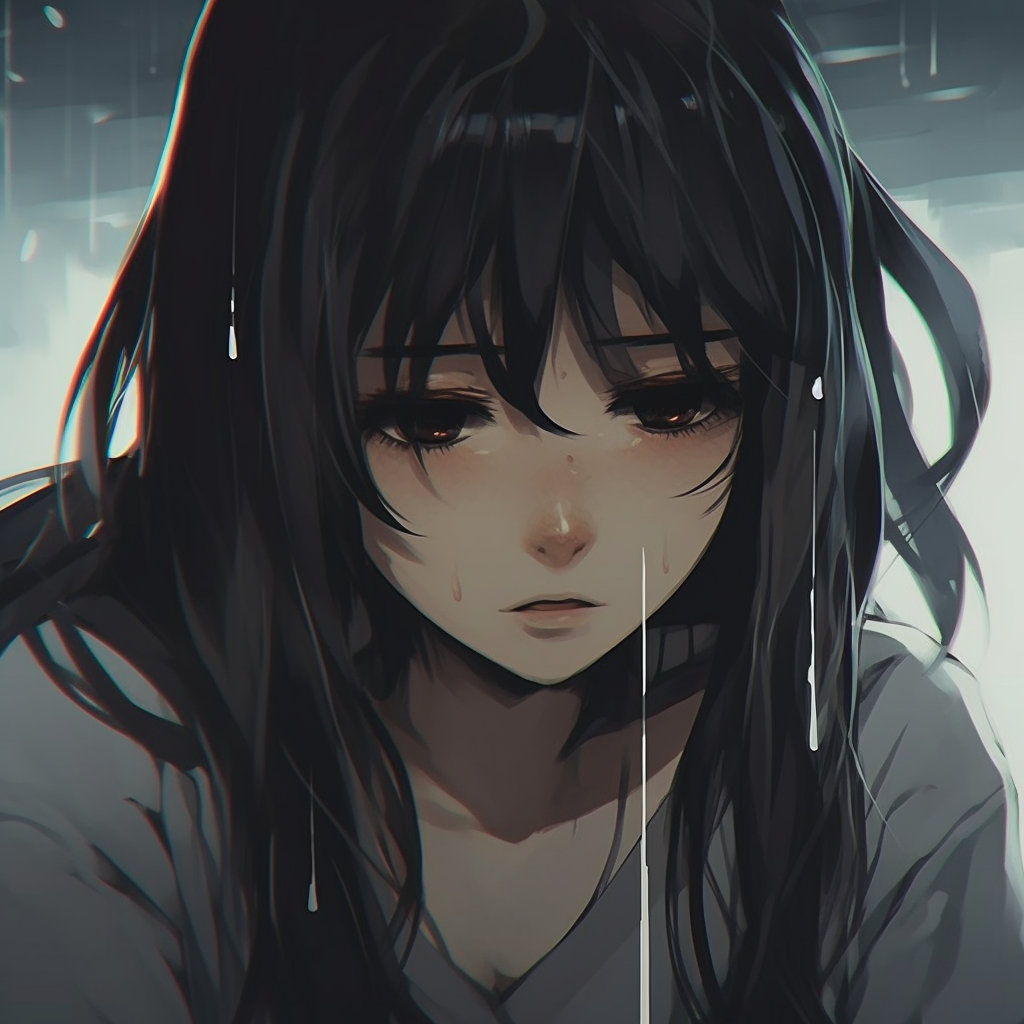 1600x2560 Anime Girl, Crying, Profile View, Sad, anime girl sad