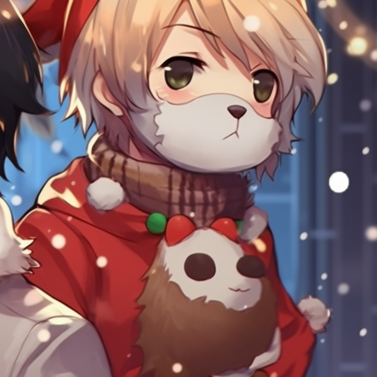 cute matching pfp anime boy x girl christmas｜TikTok Search