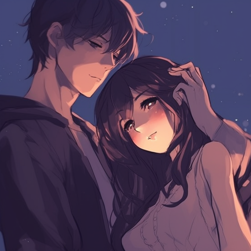 Anime couple, cute, sleeping, petals, long hair, romance, Anime, HD  wallpaper | Peakpx
