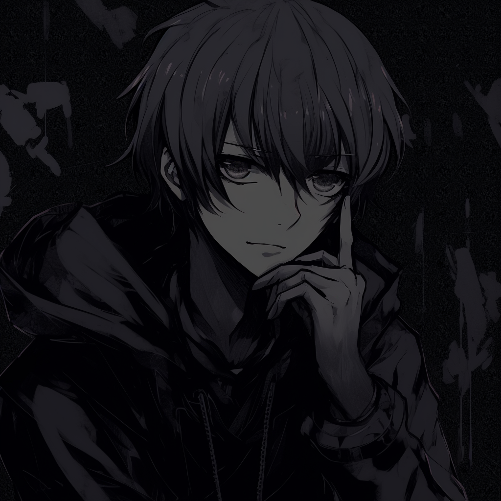 Enigmatic Boy With Hidden Eyes - Dark Aesthetic Anime Pfp Collection (@pfp)