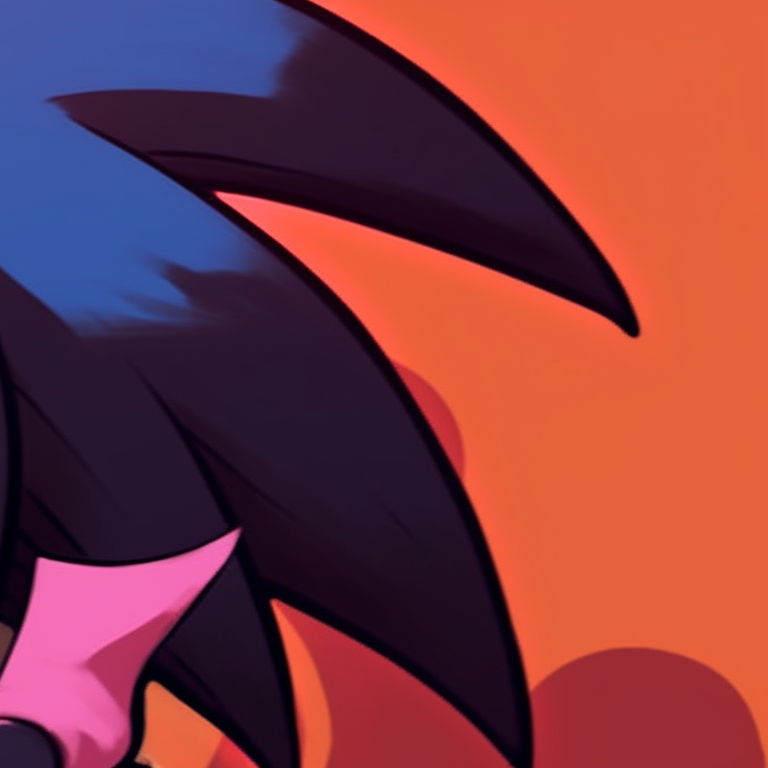 Girl with shadow hedgehog - Discord Pfp