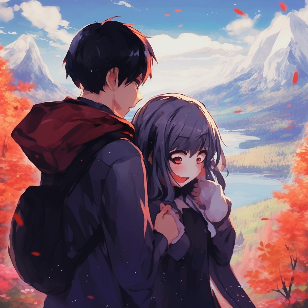 Download Anime Couple Hiking Wallpaper | Wallpapers.com