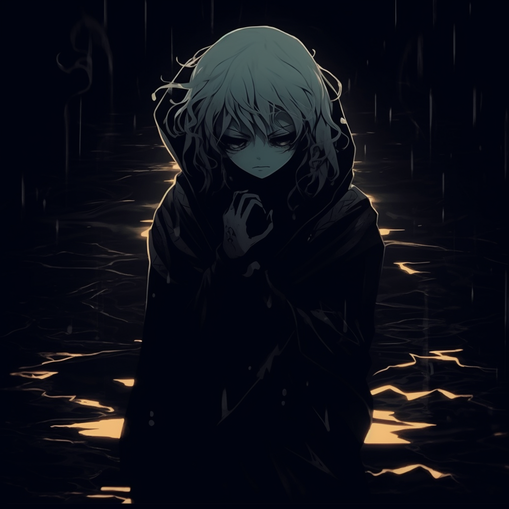 Download A mysterious dark anime boy with style. Wallpaper