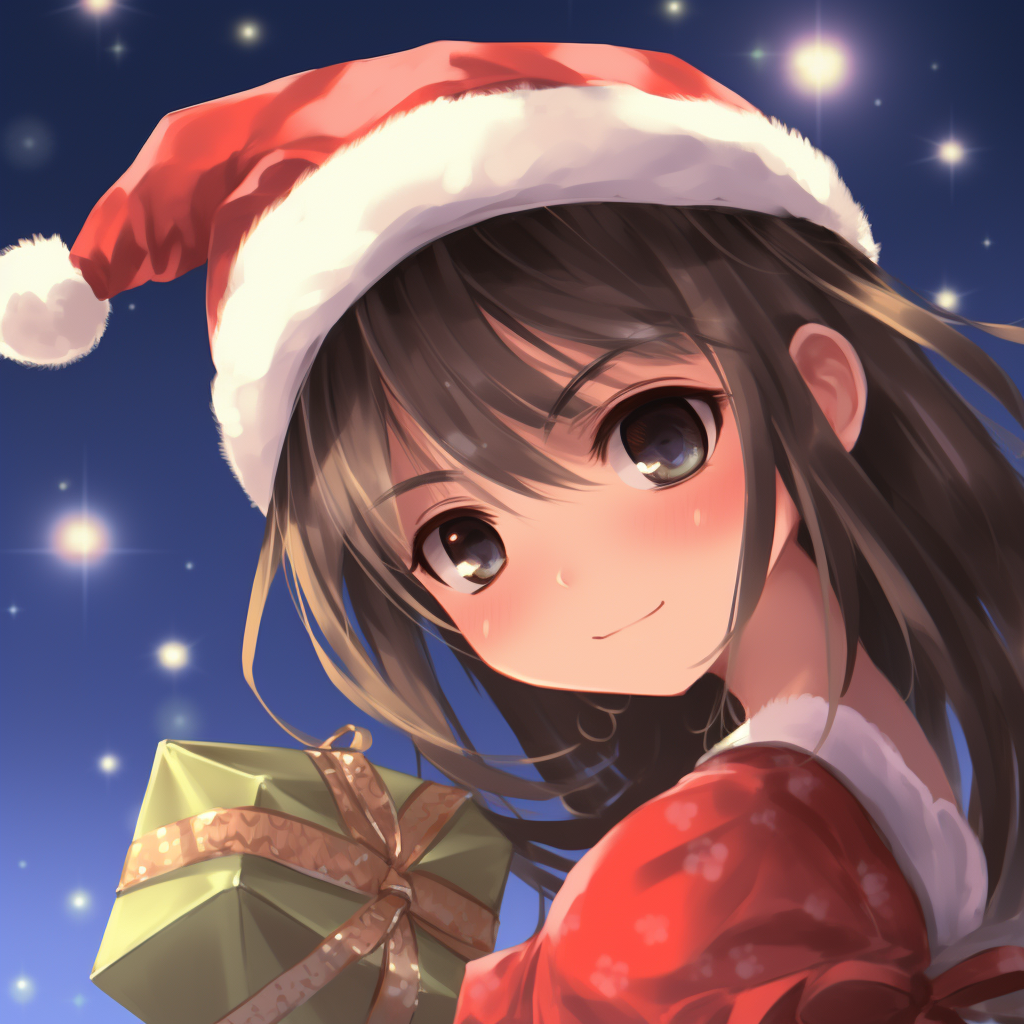 1280x2120 Santa Girl With Hat Anime Girl iPhone 6+ ,HD 4k  Wallpapers,Images,Backgrounds,Photos and Pictures