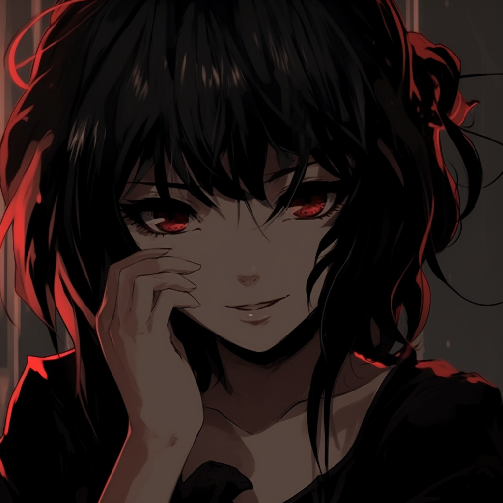 Download Boy With Red Hand Dark Aesthetic Anime Pfp Wallpaper |  Wallpapers.com