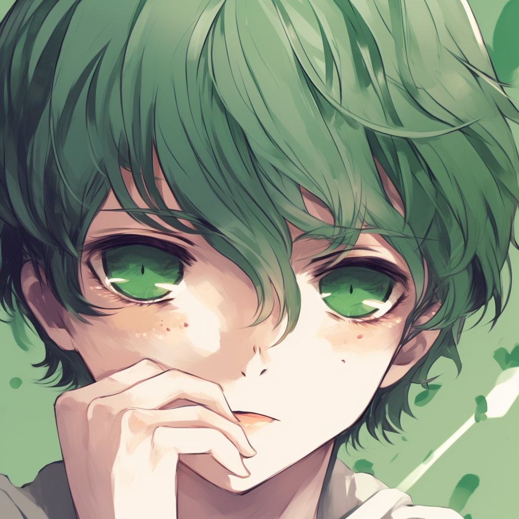 Anime Man [Adventurer] [Green Hair] - AI Photo Generator - starryai