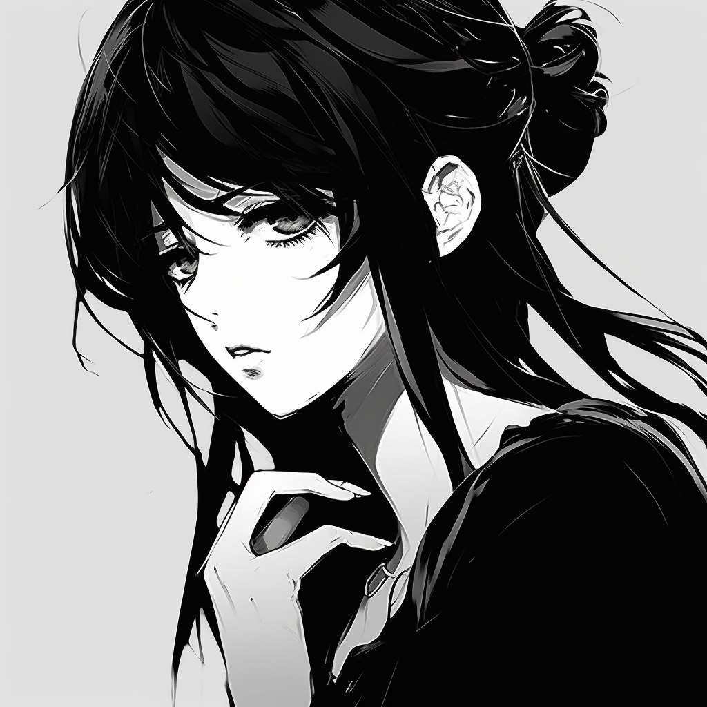 Female Anime Character With Magic - Top Black And White Pfp Anime (@pfp) |  Hero