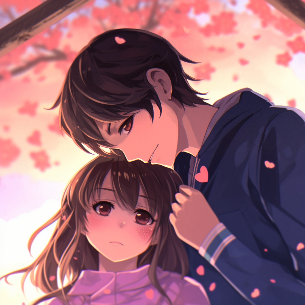 Affectionate Glimpse In Sakura - Anime Couple Pfp (@pfp) | Hero