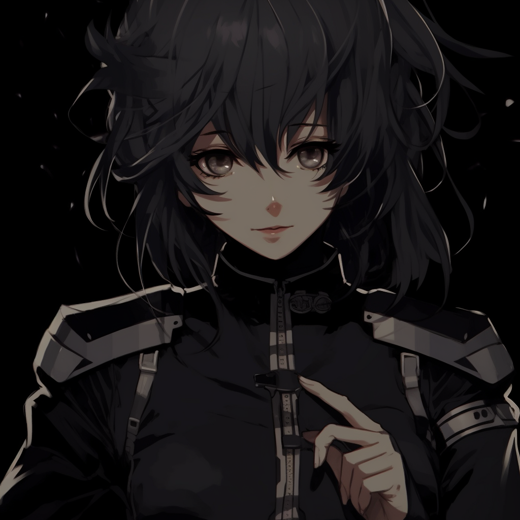 Anime profile in black uniform - Black PFP Anime Collections (@pfp) | Hero