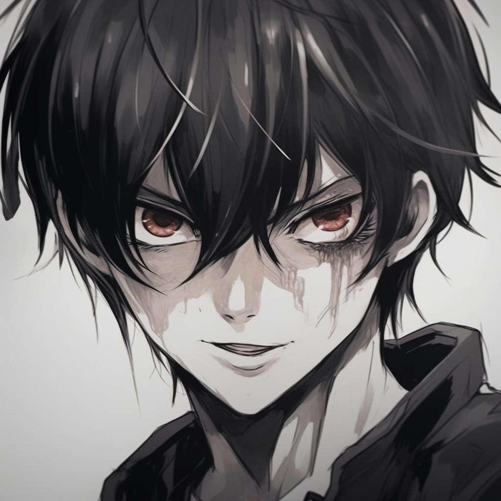 Anime Character with Piercing Gaze - dark aesthetic anime pfp