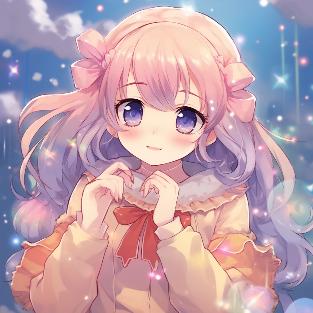 Anime kawaii girl generative ai, kawaii fotos de perfil aesthetic 