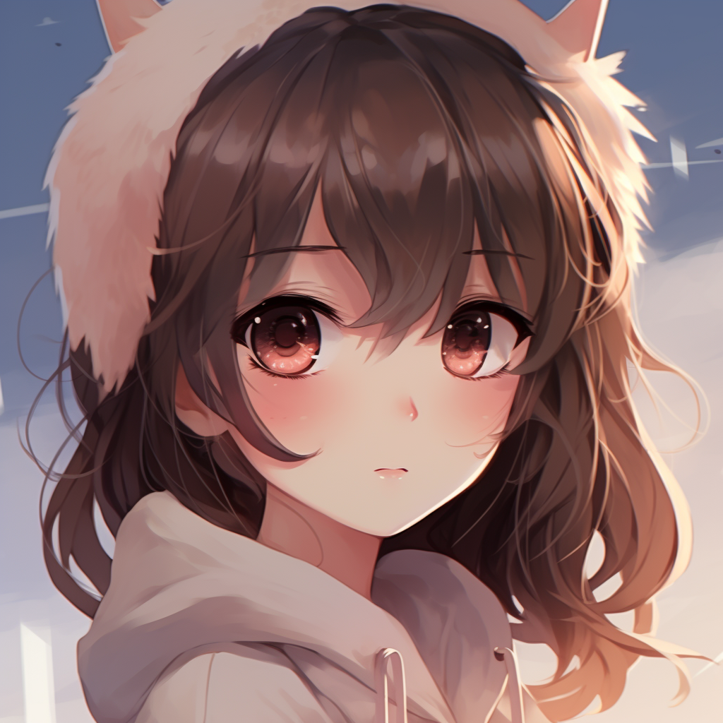 Cute anime girl in the form of a cat Royalty Free Vector