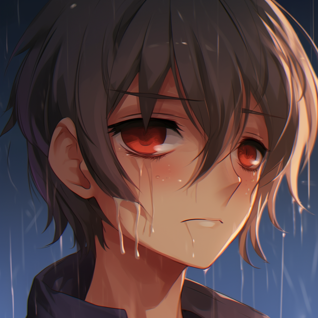 Depressed kid anime