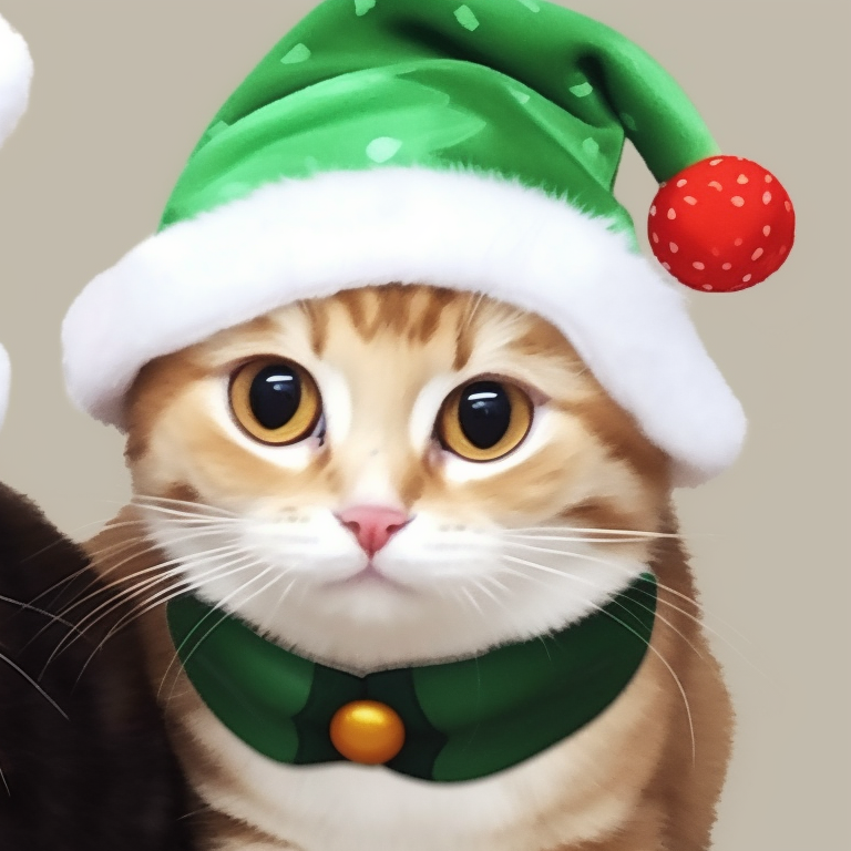 Matching Cat Pfps Christmas Hat