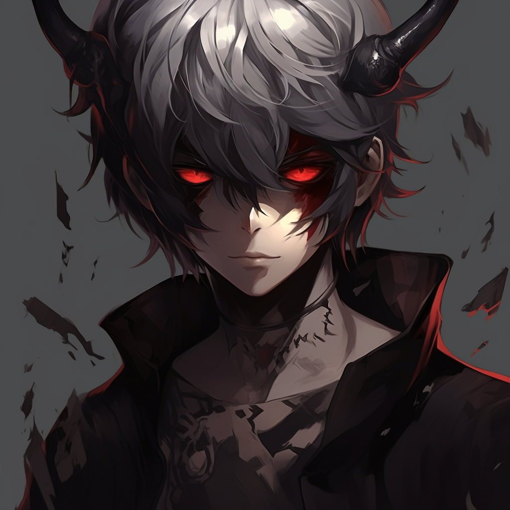 Demon Boy With Blood Red Anime Demon PFP Collection pfp Hero