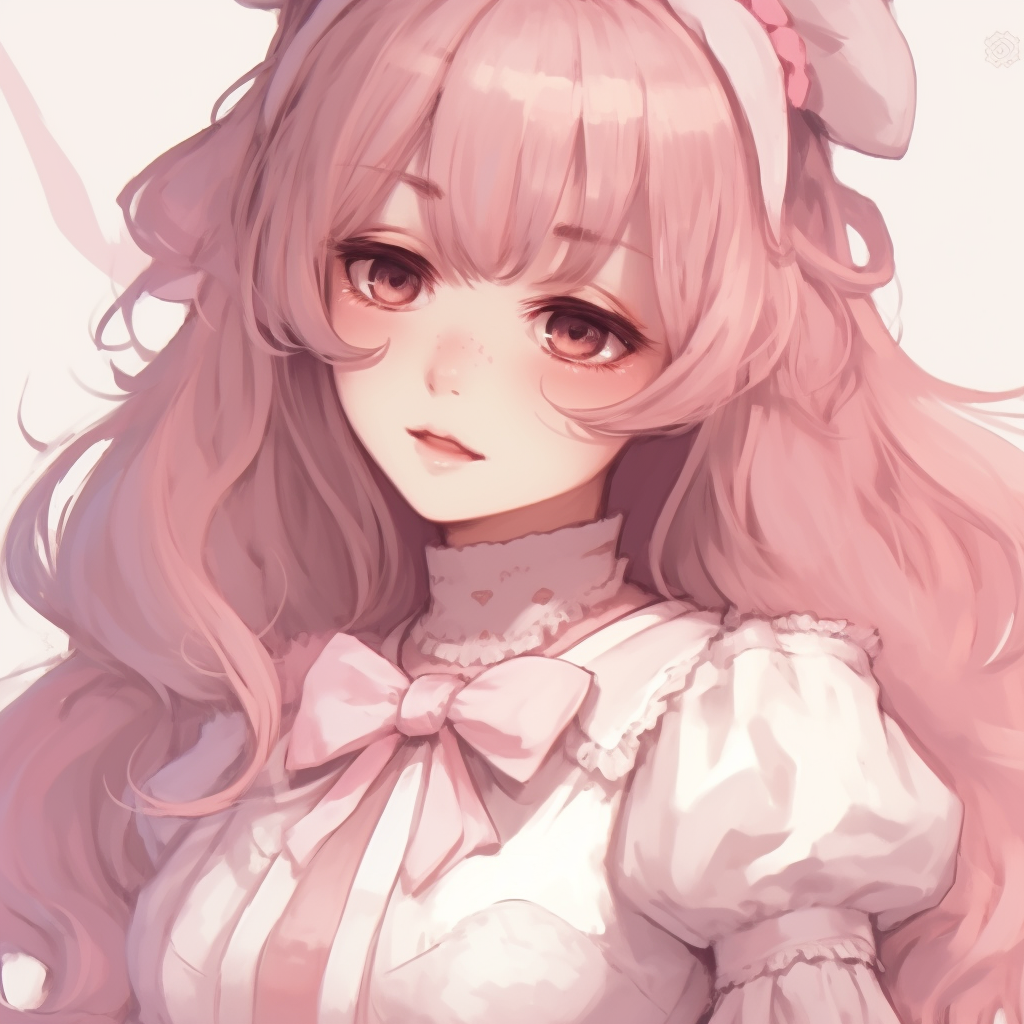 Anime girl with pink hair - Discord Pfp