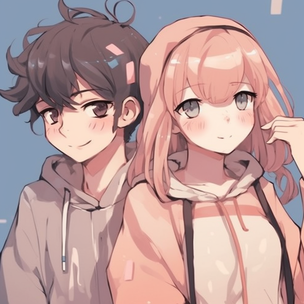 Anime matching profile pictures for bff and couples, Aesthetic