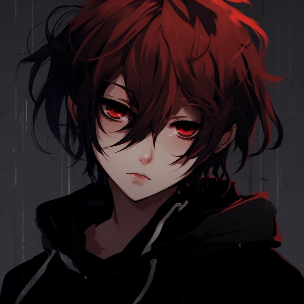 Emo Anime Character With Red - Emo Anime Pfp Collection (@pfp) | Hero