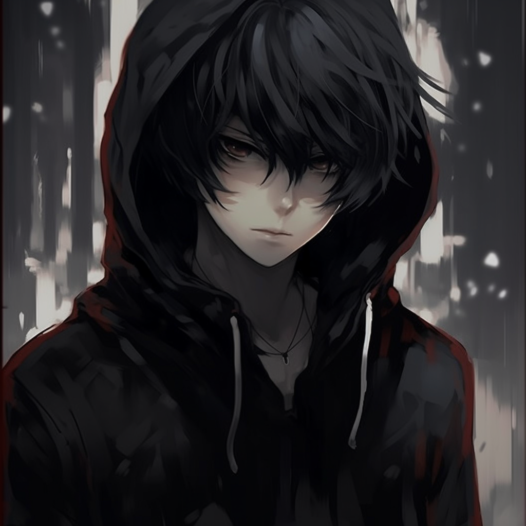 Shrouded Anime Boy In Black - Anime Boy Pfp Aesthetic Selection (@pfp) |  Hero