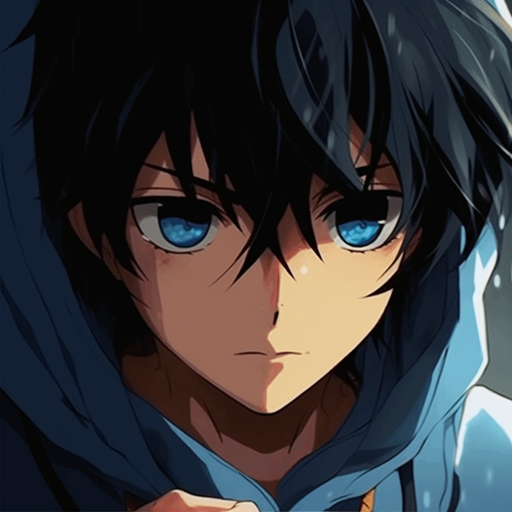 Anime Boy With Bright Blue Eyes GIF