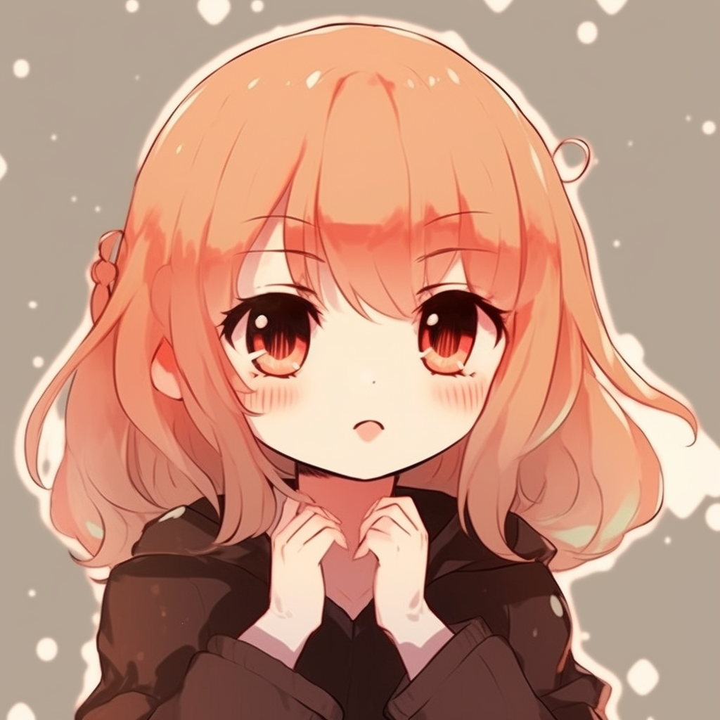 Super cute anime girl with brown eyes - Discord Pfp