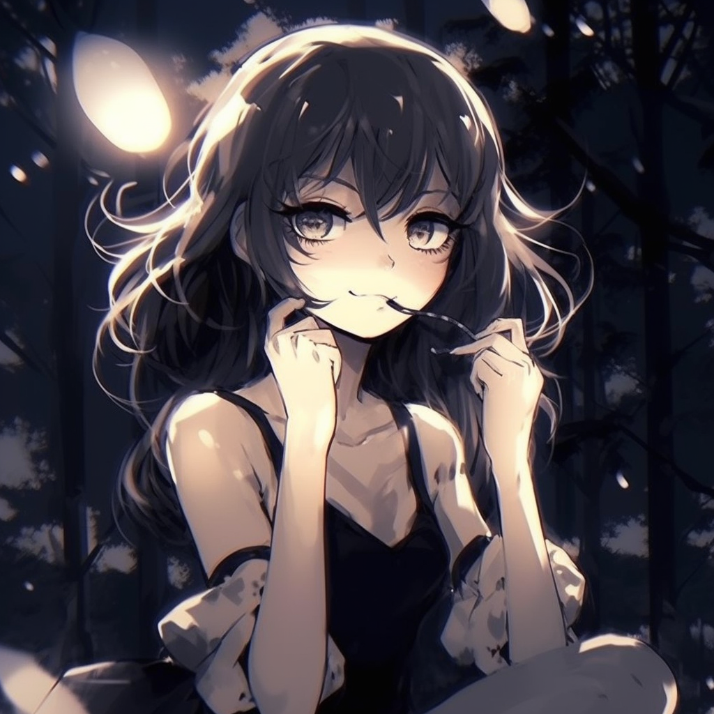 Super cute anime girl with brown eyes - Discord Pfp