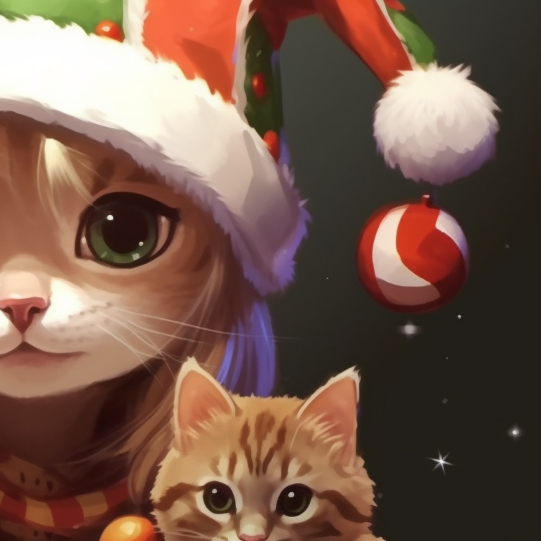 Yuletide Tabby Twins Adorable - Matching Cat Pfp Christmas Aesthetic  Matching Pfp Ideas (@pfp)