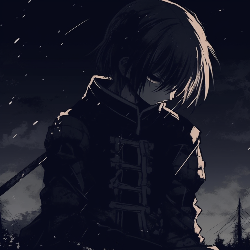 Anime Character In Night Scenery - Darkness Anime Pfp Collection (@pfp)
