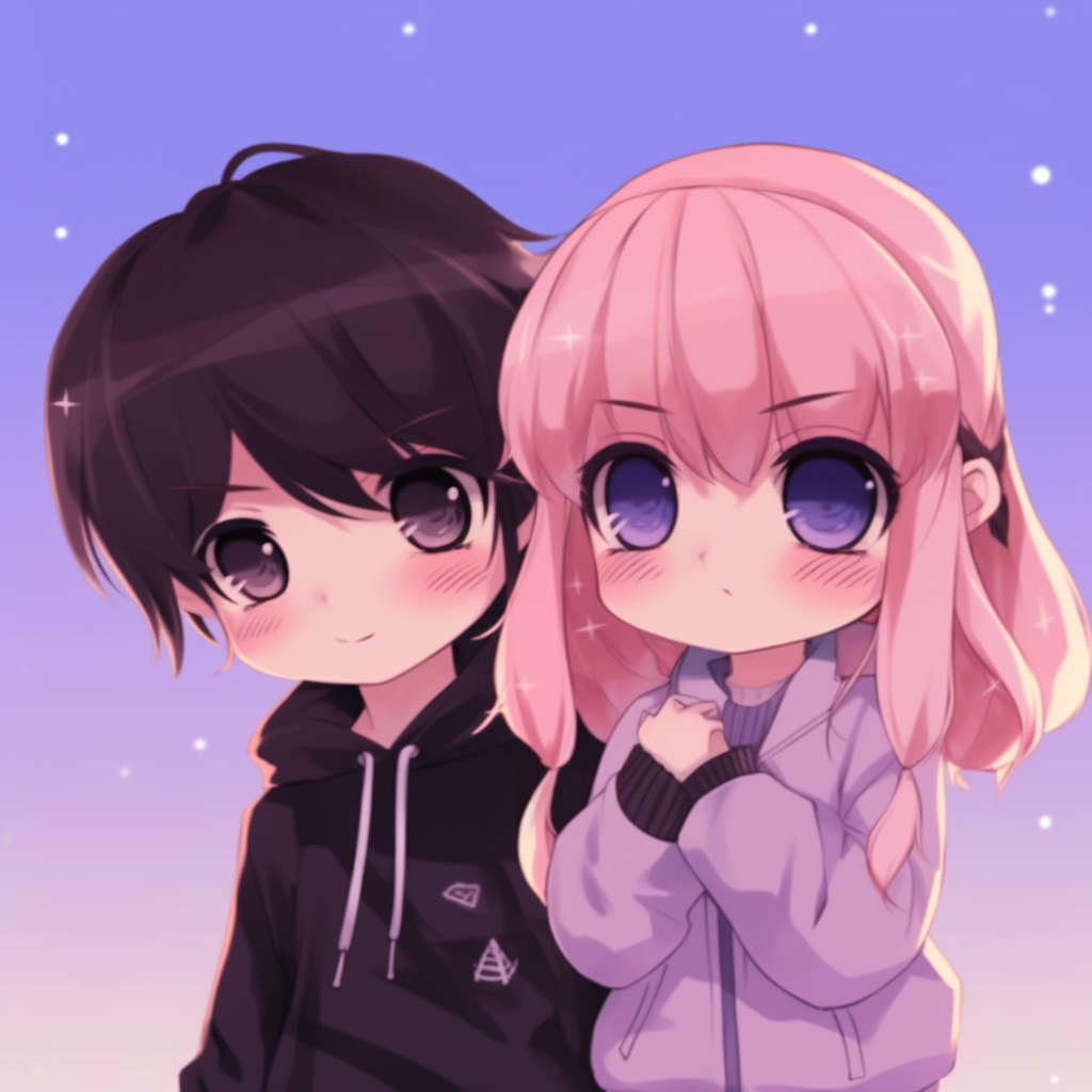 Chibi Anime Couple 2 - Anime Pfp Matching Concepts (@pfp)