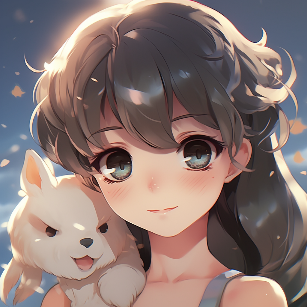 Super cute anime girl with brown eyes - Discord Pfp