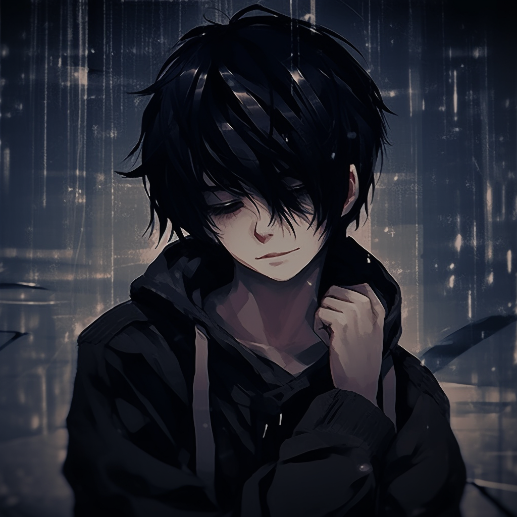 Enigmatic Boy With Hidden Eyes - Dark Aesthetic Anime Pfp Collection (@pfp)