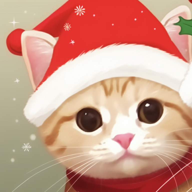 Holiday Purrfect Pair Adorable - Matching Cat Pfp Christmas