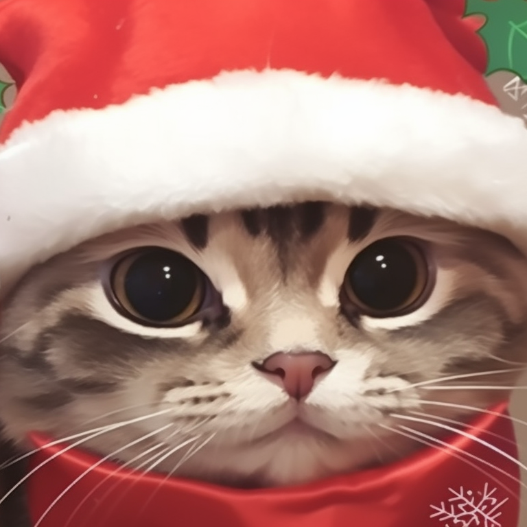 Matching Cat Pfps Christmas Hat