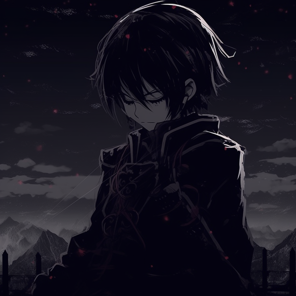 Anime Character In Night Scenery - Darkness Anime Pfp Collection (@pfp)