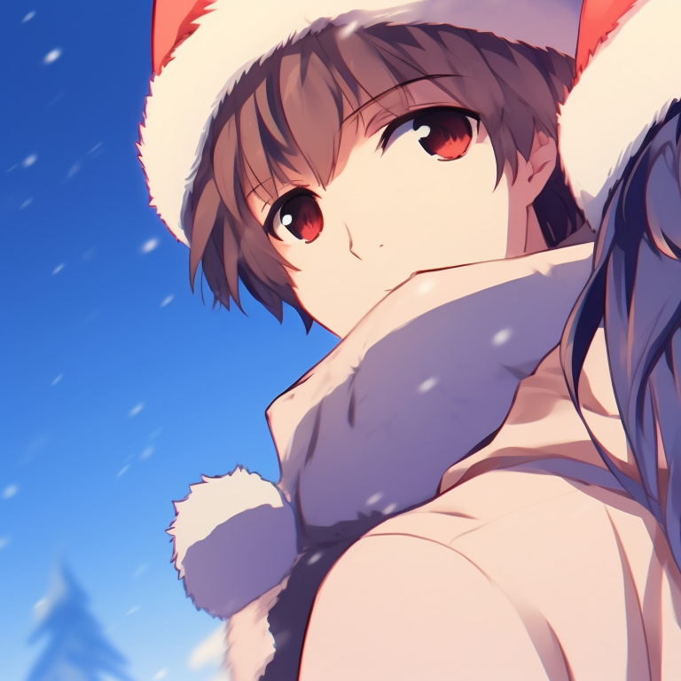 cute matching pfp anime boy x girl christmas｜TikTok Search