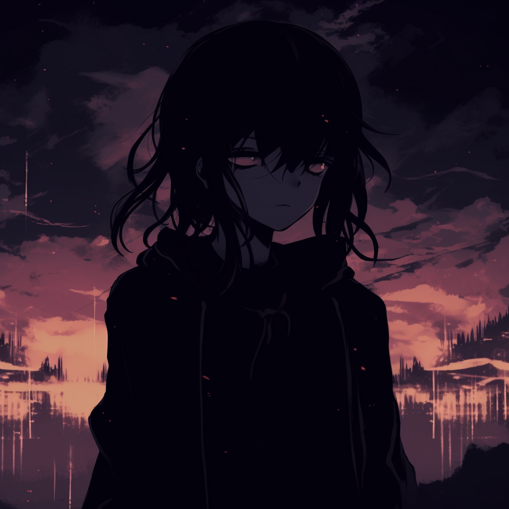 Download A dark anime girl with mysterious eyes Wallpaper