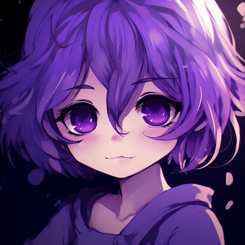 Profile Of A Smiling Purple - Expert Purple Anime Pfp (@pfp)