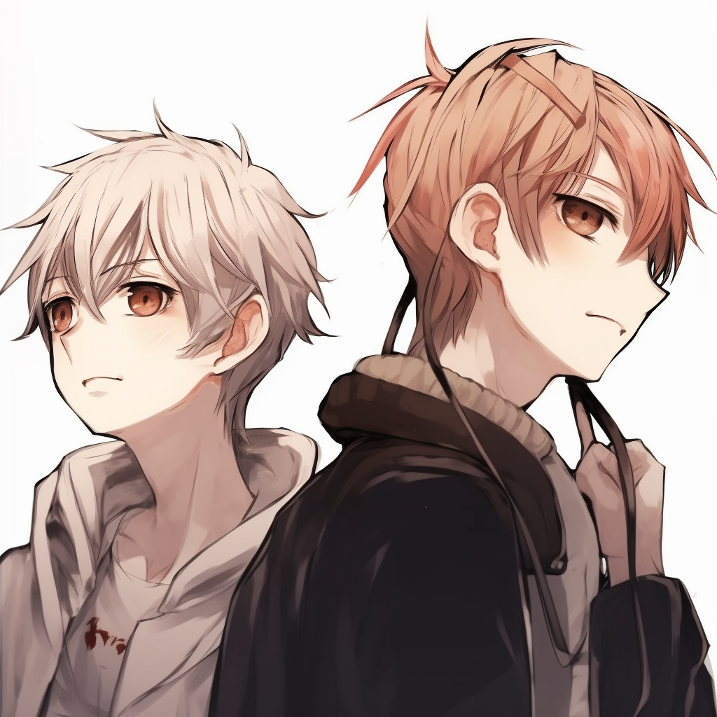 Image of cute freckled anime twin boys on Craiyon