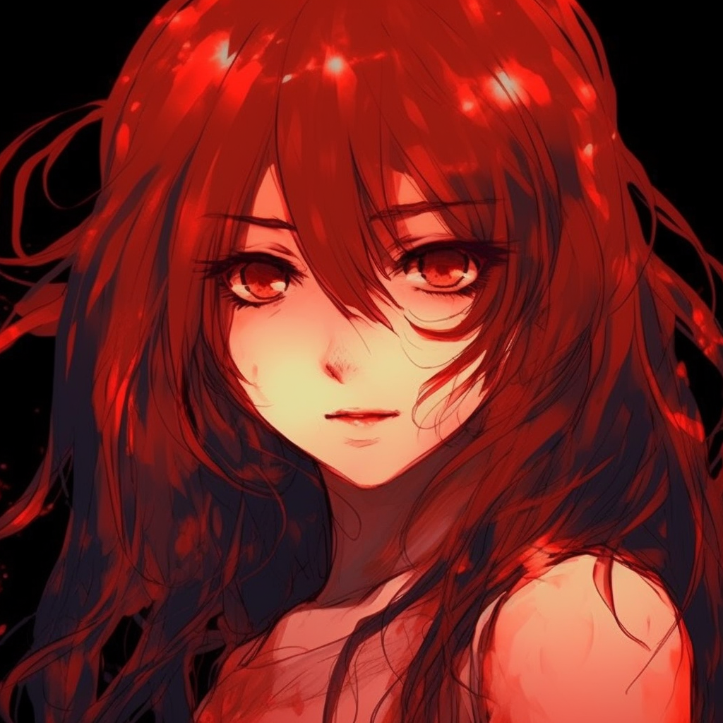 Glowing Eyes Of Anime Girl - Red Anime Pfp Compilation (@pfp) | Hero